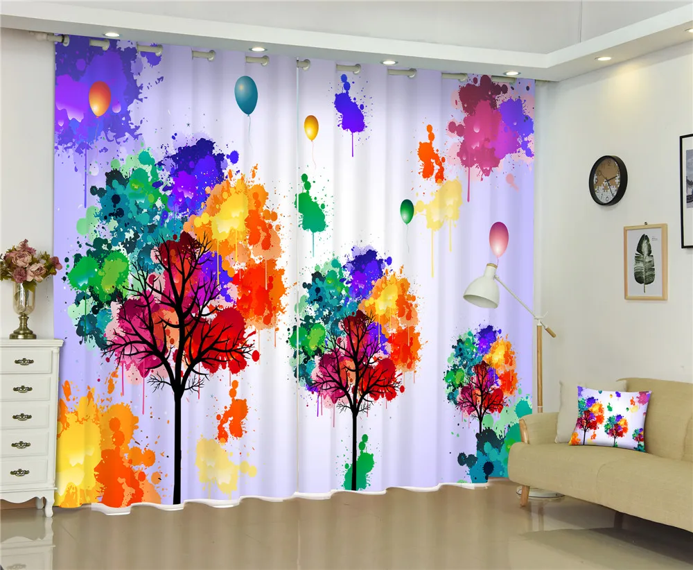 Curtains Color tree Luxury Blackout 3D Curtains For Living Room Bedroom Drapes Cortinas Rideaux Customized size Cushions cover
Curtains Color tree Luxury Blackout 3D Curtains For Living Room Bedroom Drapes Cortinas Rideaux Customized size Cushions cover