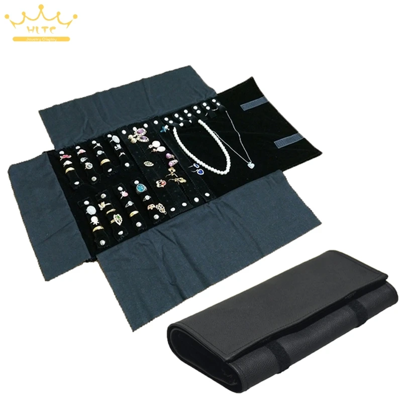 Jewelry Roll Bag Portable Carring Case Black PU Leather Organizer Multi Functional Necklace Rings Earrings Storage Box
Jewelry Roll Bag Portable Carring Case Black PU Leather Organizer Multi Functional Necklace Rings Earrings Storage Box