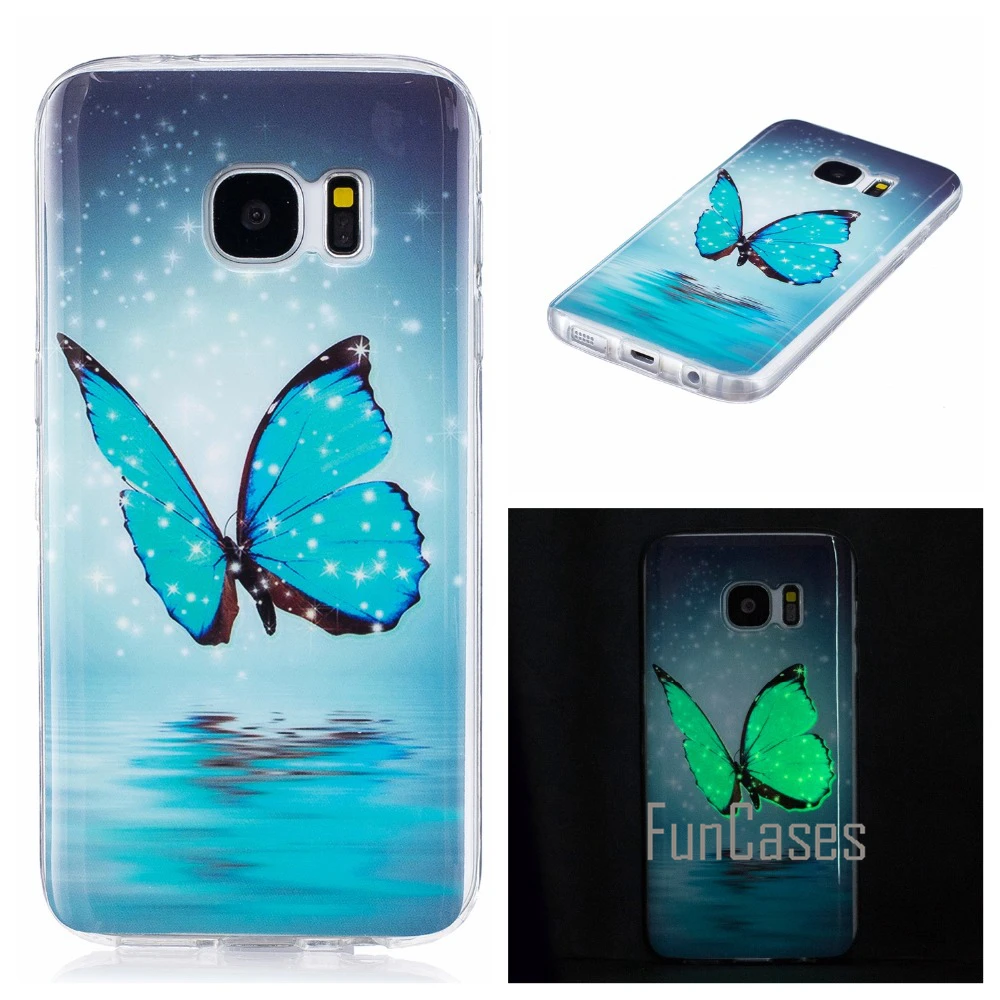 Светящийся чехол для coque samsung Galaxy S7 силиконовый G930 G9300 5 1 дюймов sumsung | Мобильные