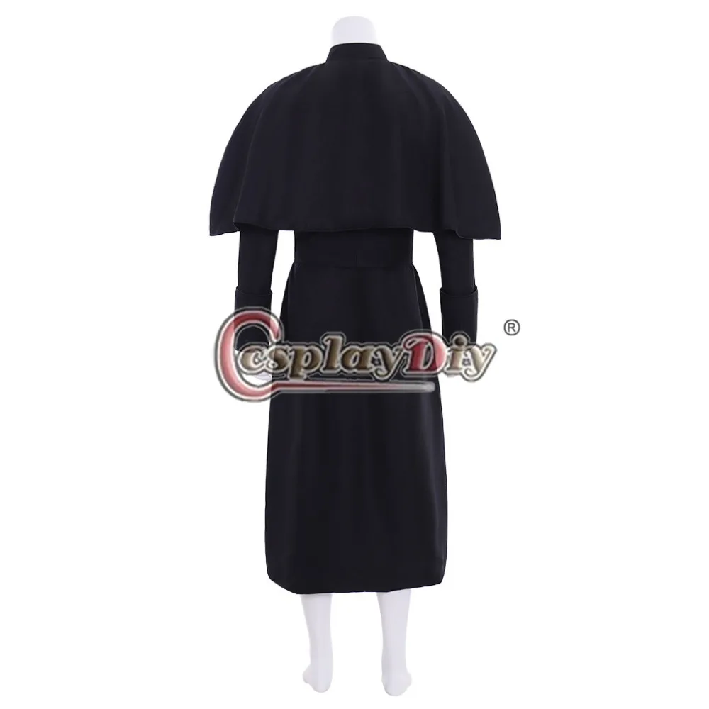 Cosplaydiy изготовленный на заказ средневековый деловой халат Cassock с поясом костюм