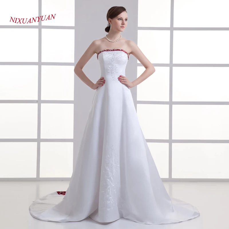 NIXUANYUAN New Elegant Vintage Bridal Wedding Gown Satin Beaded Vestidos De Novia A Line Embroidery Wedding Dresses 2019
NIXUANYUAN New Elegant Vintage Bridal Wedding Gown Satin Beaded Vestidos De Novia A Line Embroidery Wedding Dresses 2019