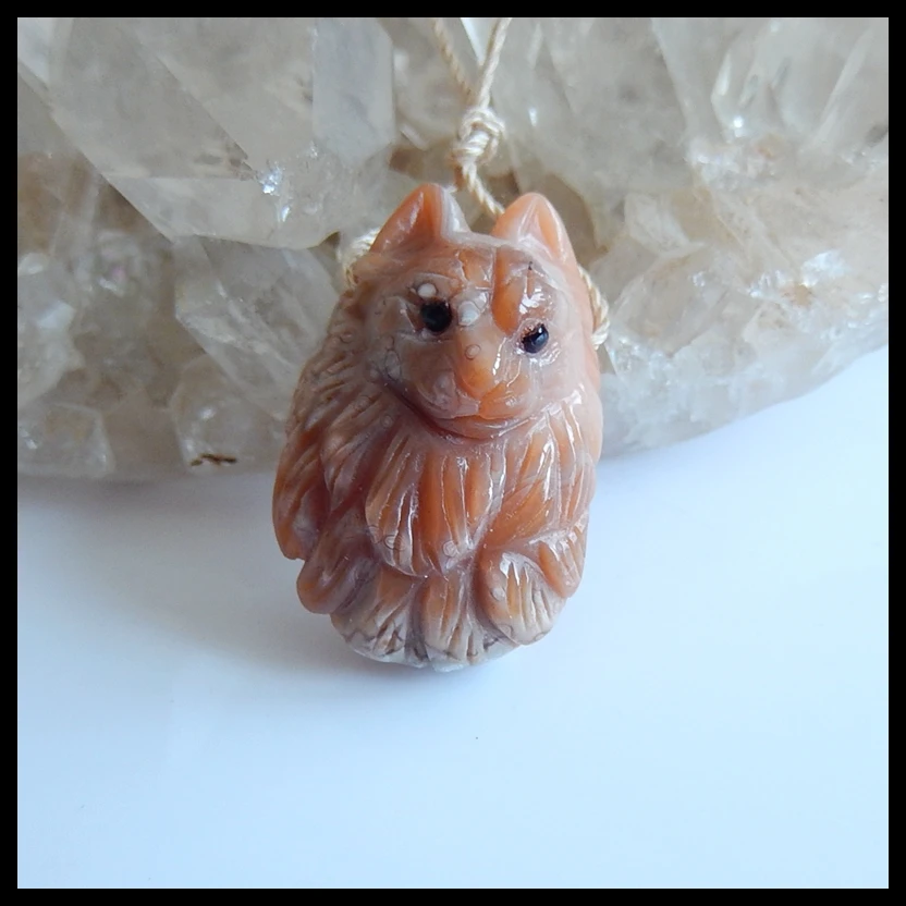 Natural Gemstone Carved wolf head Pendant Red Agate ,Birthday gift, 28x18x12mm,6.4g
Natural Gemstone Carved wolf head Pendant Red Agate ,Birthday gift, 28x18x12mm,6.4g
