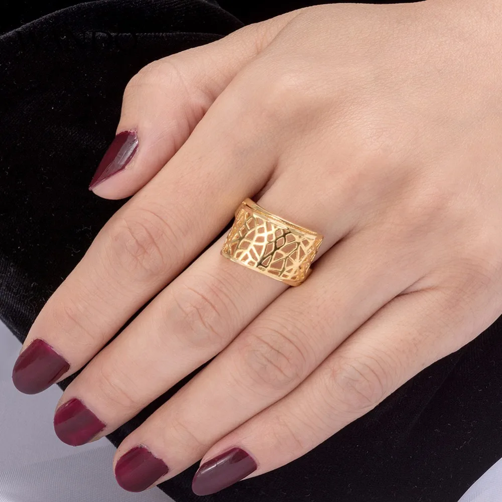 Золотой сет Дубай Цвет кольца для женщин Эфиопии обручальное кольцо/арабские