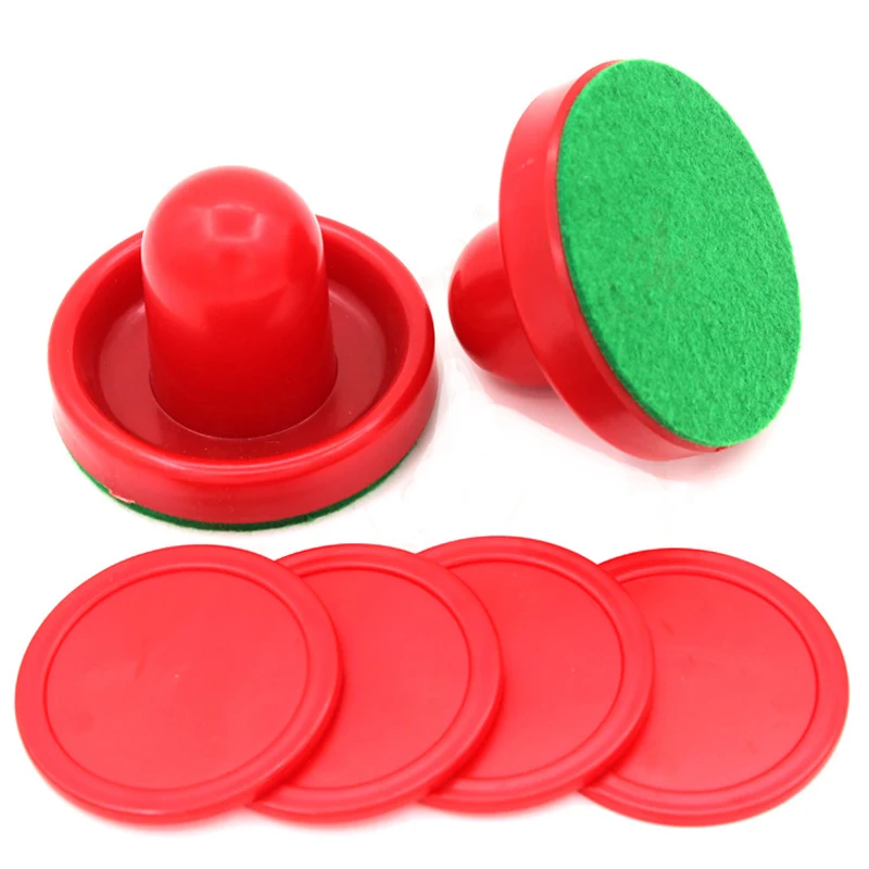 Air Hockey Accessories 76mm Goalies & 52mm Puck Felt Pusher mallet Adult Table games entertaining toys Funny Board Game|Аэрохоккей| |