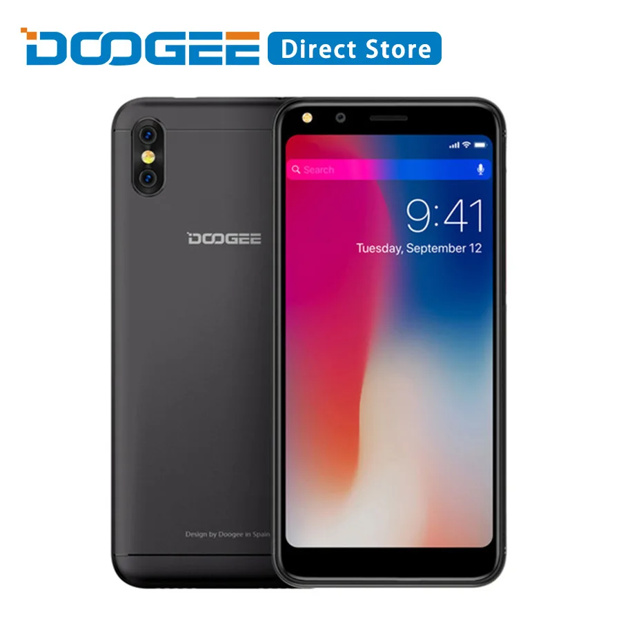 DOOGEE X53 Android 7.0 5.3 inch Mobile Phone MT6580M 1GB RAM 16GB ROM 5V 1A 2200mAh Battery Dual Cameras 5MP+2MP OTA Smartphone | Мобильные