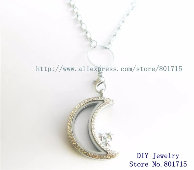 5 шт. магнитный медальон в виде полумесяца|living memory|locket and charmslocket charms |
