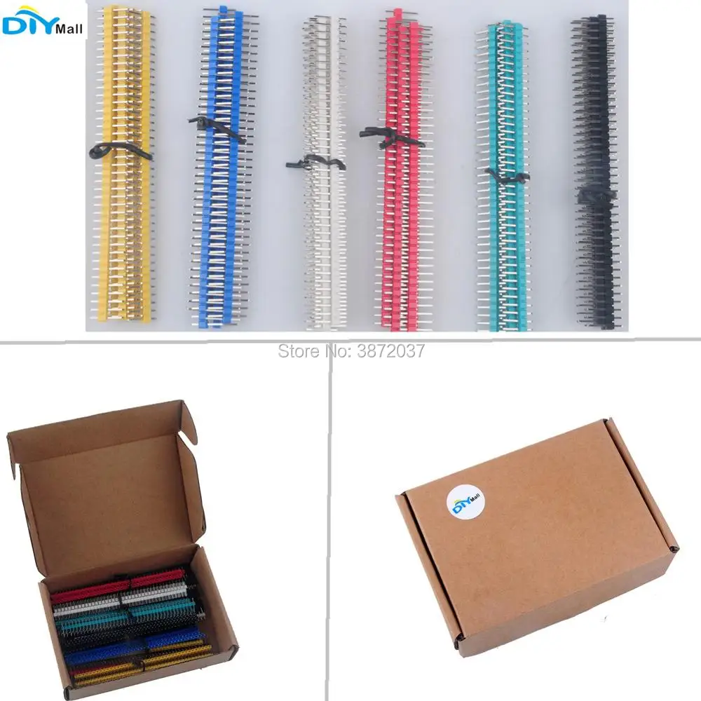 40pcs/lot 40Pin Male Female 2.54mm 10mm Single Row Pin Header 6 Color for Arduino 6 Color
40pcs/lot 40Pin Male Female 2.54mm 10mm Single Row Pin Header 6 Color for Arduino 6 Color