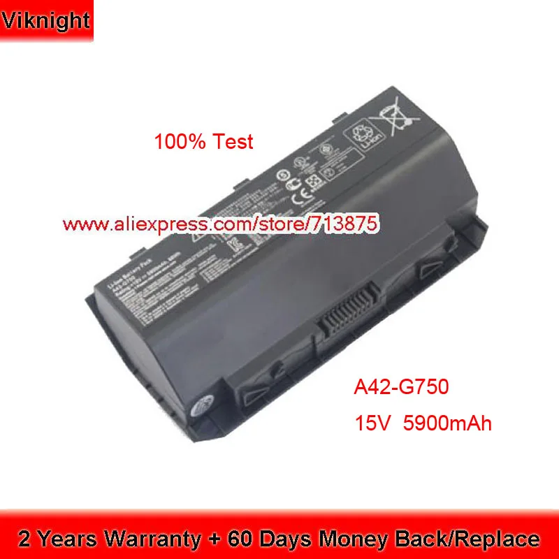 High Quality 15V 5900mAh A42-G750 A42G750 Battery G750JW for Asus G750J G750JH G75LM2H-G750JM G750JM G750JX G750JS G750JZ
High Quality 15V 5900mAh A42-G750 A42G750 Battery G750JW for Asus G750J G750JH G75LM2H-G750JM G750JM G750JX G750JS G750JZ