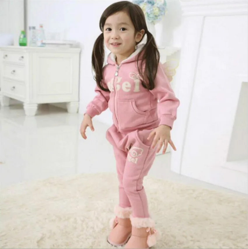 Angle Wings Children Clothing Set Autumn Hooded Sports Suit For Boys Girls Winter Warm Plush Sets Pink Grey Children Clothing
Angle Wings Children Clothing Set Autumn Hooded Sports Suit For Boys Girls Winter Warm Plush Sets Pink Grey Children Clothing