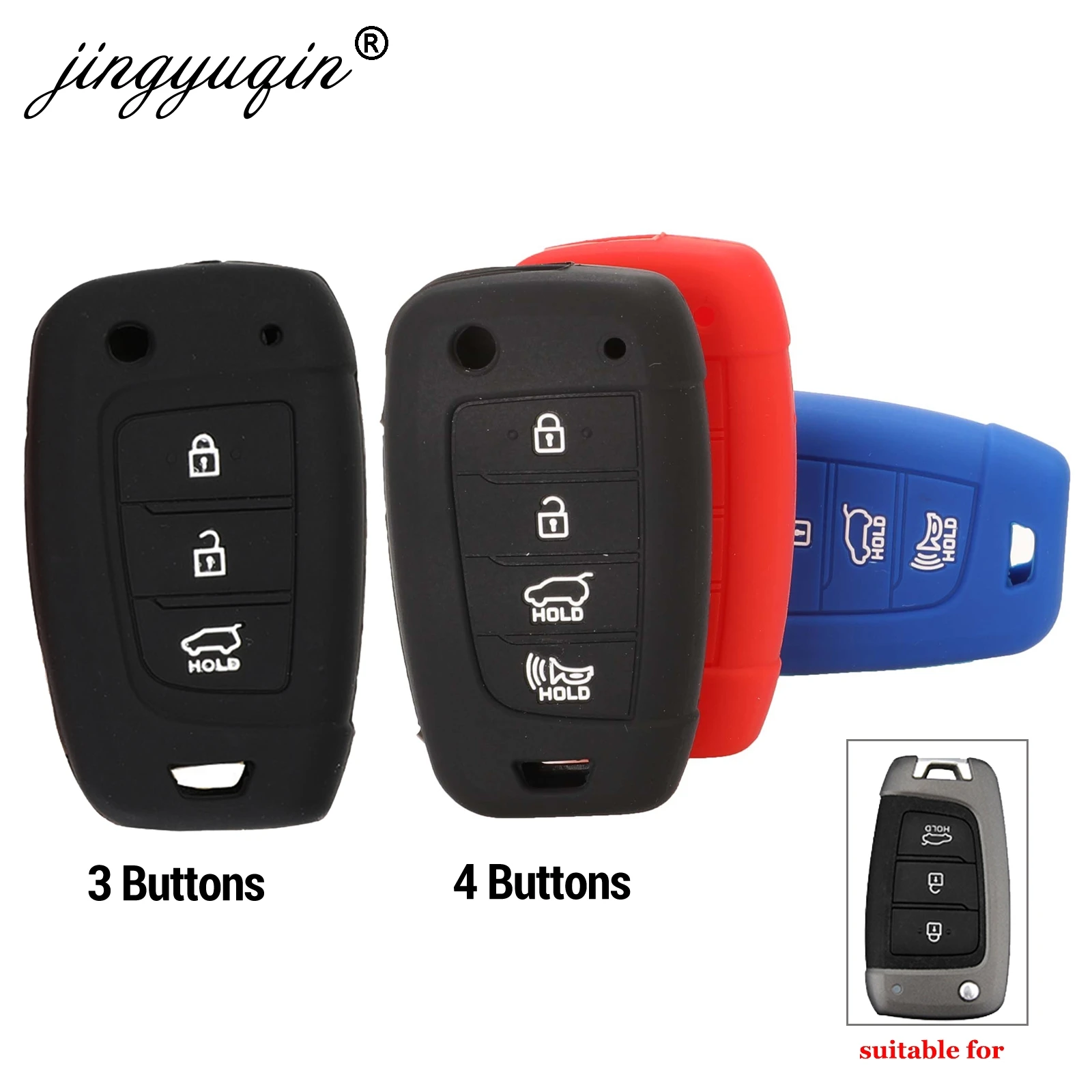 jingyuqin 30pcs/lot Car Key Case Cover Silicone for Hyundai Elantra Solaris 2016 2017 2018 3 Buttons Folding Remote Key Shell
jingyuqin 30pcs/lot Car Key Case Cover Silicone for Hyundai Elantra Solaris 2016 2017 2018 3 Buttons Folding Remote Key Shell