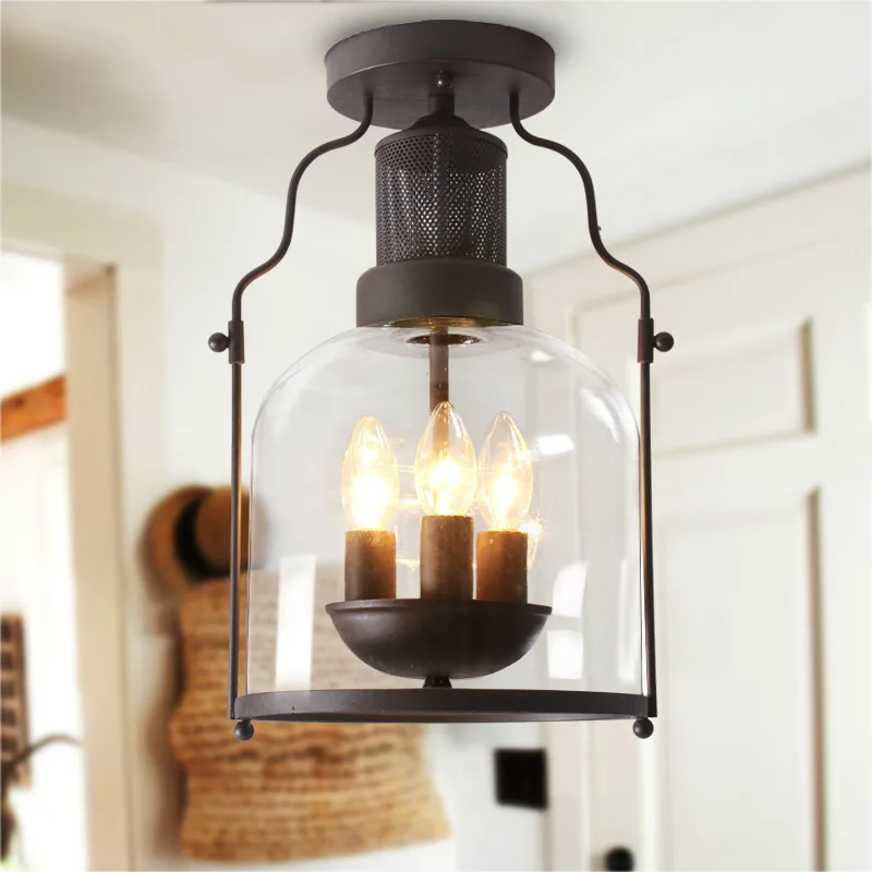 American country industrial creative glass E14 bulb ceiling lamp European home deco restaurant retro iron ceiling light fixture
American country industrial creative glass E14 bulb ceiling lamp European home deco restaurant retro iron ceiling light fixture
