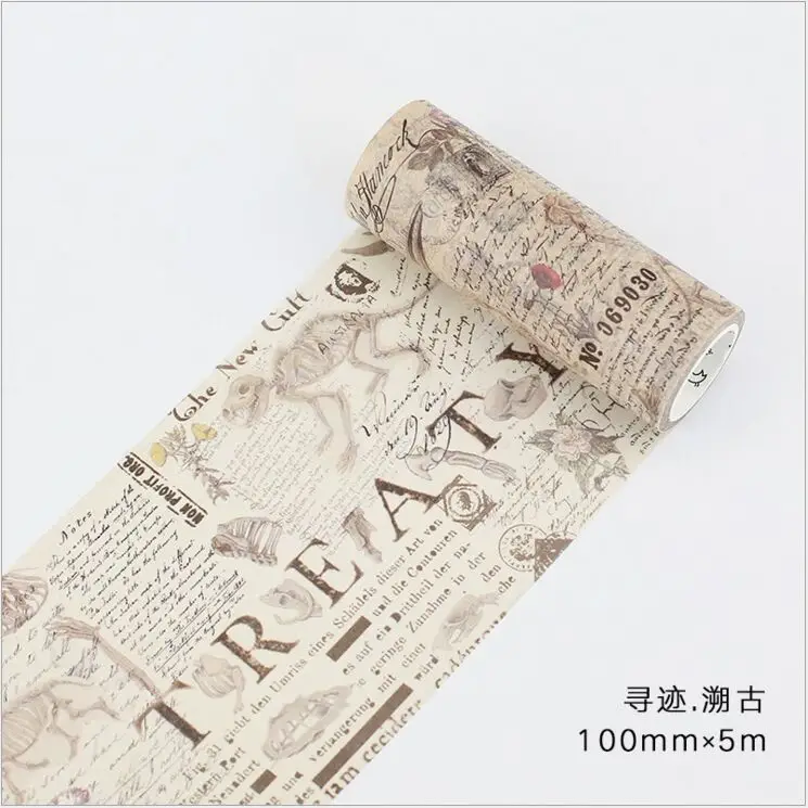 100mm Ancient explore archaeology bone Tracking decoration planner washi Tape DIY Diary scrapbooking craft masking tape Escolar
100mm Ancient explore archaeology bone Tracking decoration planner washi Tape DIY Diary scrapbooking craft masking tape Escolar