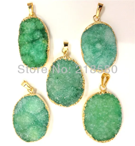 H-DP42 Green Druzy Stone Pendant Druzy Agat Pendant Gold 35mm-45mm Long (Random in SHAPE)
H-DP42 Green Druzy Stone Pendant Druzy Agat Pendant Gold 35mm-45mm Long (Random in SHAPE)