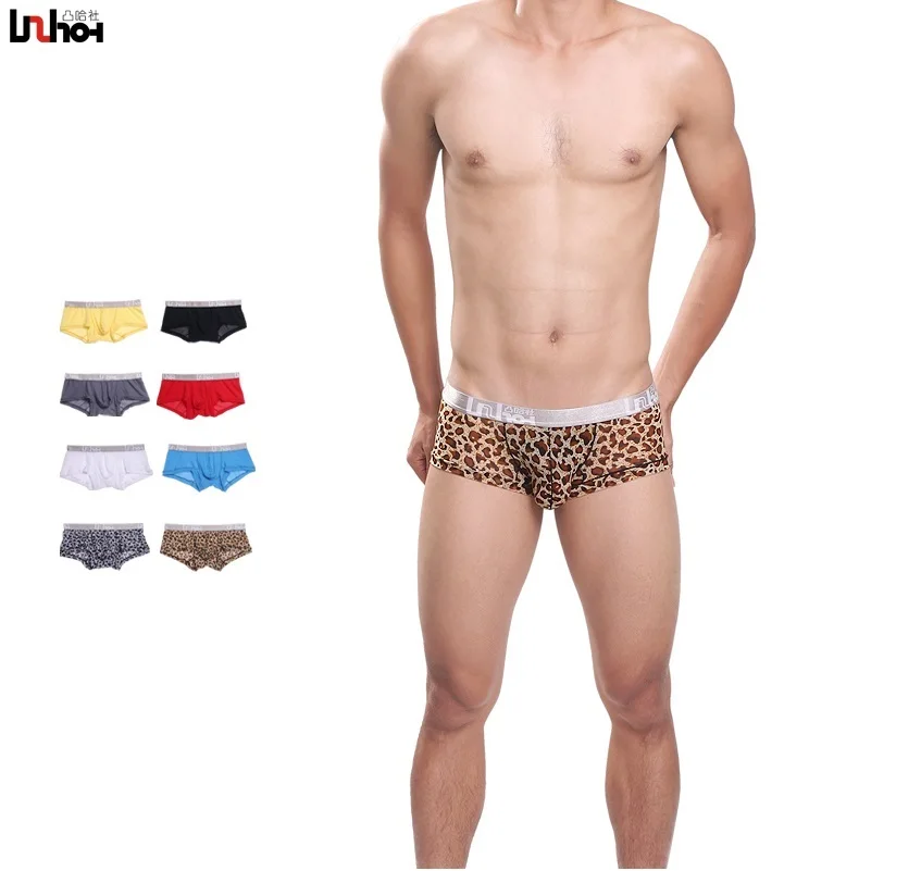 

temptation wash JJ U convex gauze bag men sexy boxer men transparent underwear 14006-1