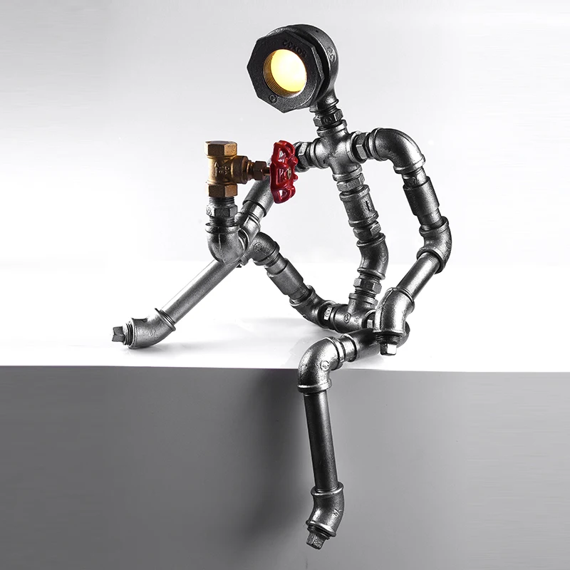 Robot Light Modern Industrial Pipe Light Led Desk Lamp Vintage Steampunk Coffee Bar Shop Loft Style Metal Iron-FJ-DT1S-017A0
Robot Light Modern Industrial Pipe Light Led Desk Lamp Vintage Steampunk Coffee Bar Shop Loft Style Metal Iron-FJ-DT1S-017A0