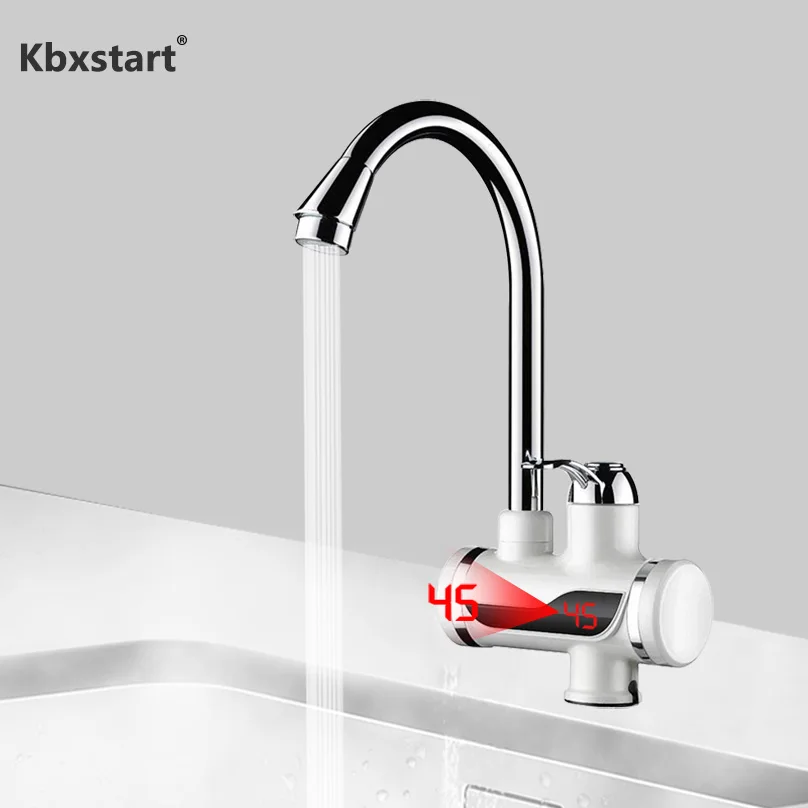 Rotatable Bathroom Kitchen Heating Tap Water Faucet 110V Tankless Electric Hot Water Heater Faucet with LED Digital Display
Rotatable Bathroom Kitchen Heating Tap Water Faucet 110V Tankless Electric Hot Water Heater Faucet with LED Digital Display