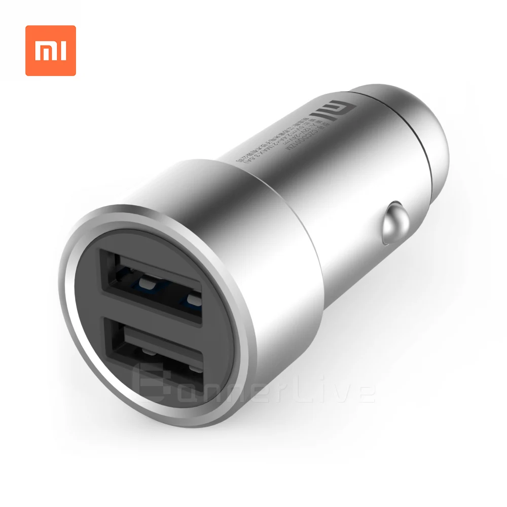 Оригинальный Xiaomi автомобильное Зарядное устройство Dual USB Автомобильное быстрой