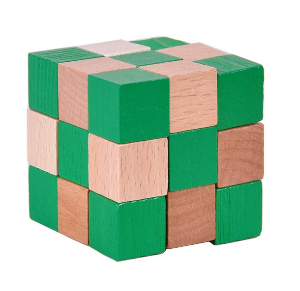 Классические портативные деревянные головоломки маленького размера витые