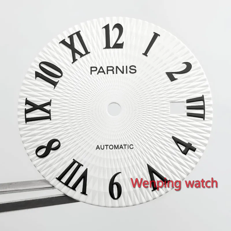 Parnis 31.5mm white black Arabic numerals for miyota 8205,8215,821A ;mingzhu 2813 automatic Movement P906
Parnis 31.5mm white black Arabic numerals for miyota 8205,8215,821A ;mingzhu 2813 automatic Movement P906