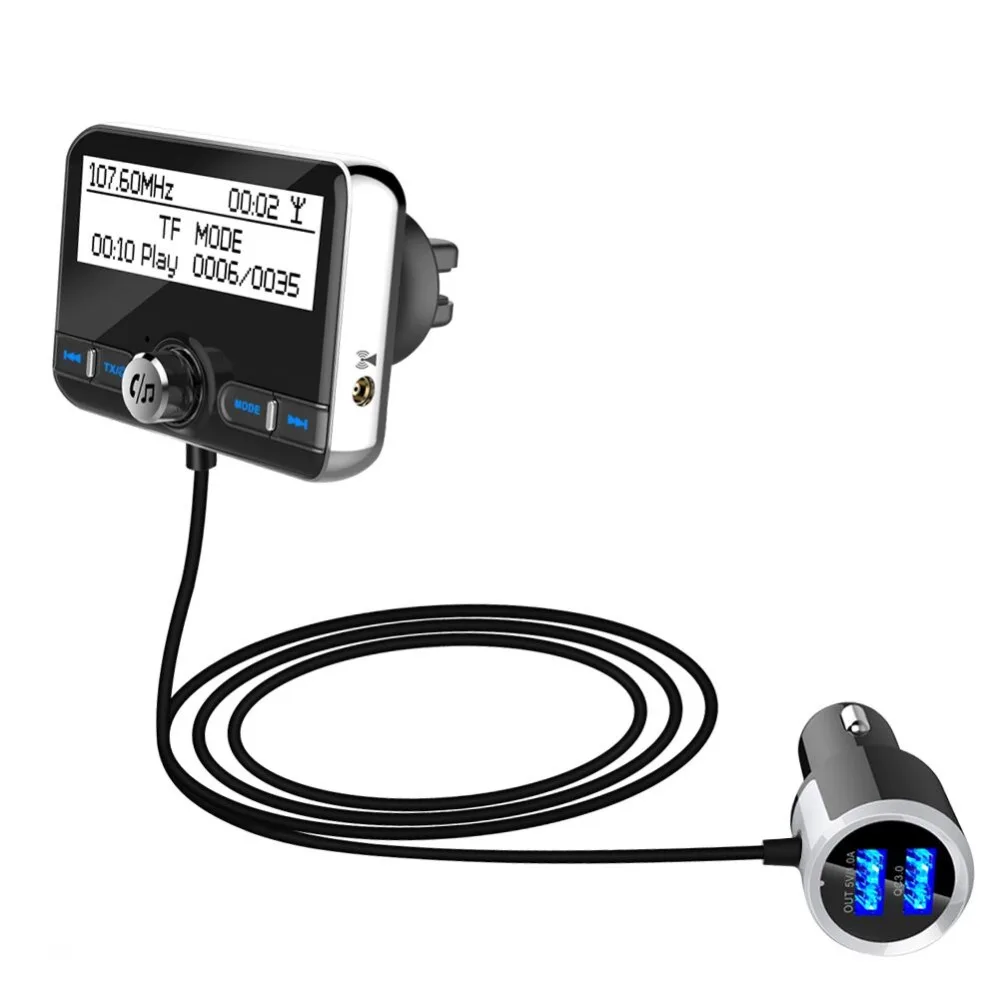 Nulaxy FM передатчик Bluetooth приемник DAB громкой связи автомобильный комплект с ЖК