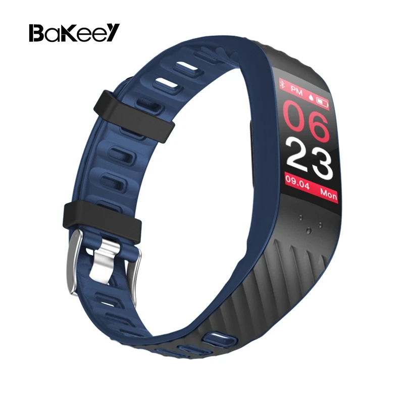 Bakeey P4 Смарт-часы 0 96 дюйма OLED Цвет Экран электрокардиограмма крови Давление