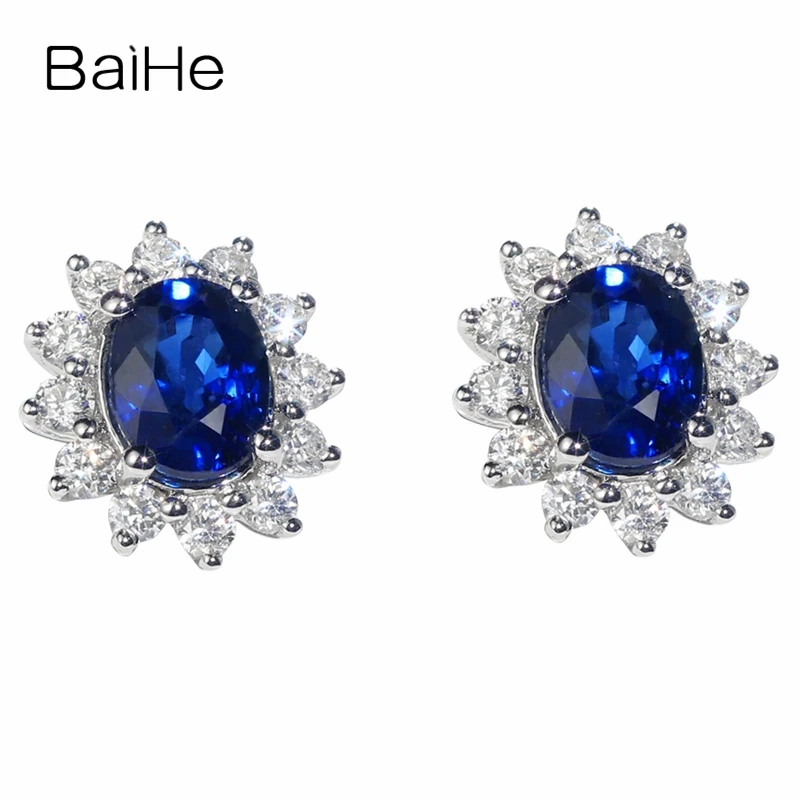 BAIHE Real Solid 14K White Gold Oval Natural Sapphire Earrings Trendy Fine Jewelry Making Luxury Stud Earrings Women Men Earring
BAIHE Real Solid 14K White Gold Oval Natural Sapphire Earrings Trendy Fine Jewelry Making Luxury Stud Earrings Women Men Earring