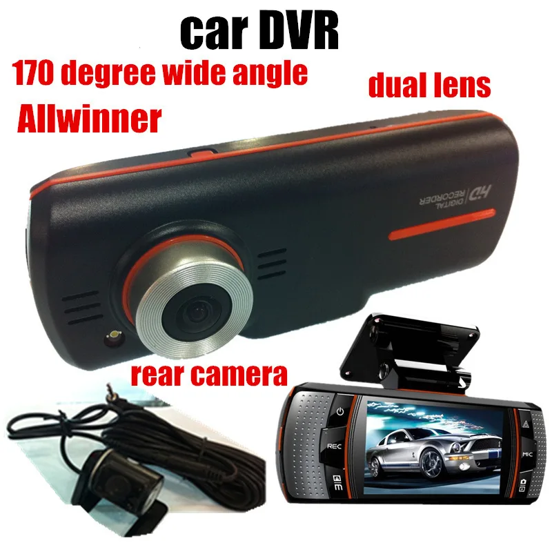 Allwinner Dual Camera Car DVR 2.7 inch LCD Screen Night vision 170 Degree Wide Angle with reverse camera
Allwinner Dual Camera Car DVR 2.7 inch LCD Screen Night vision 170 Degree Wide Angle with reverse camera