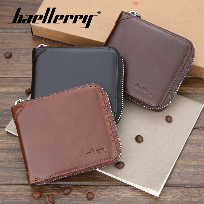Baellerry Men Solid Genuine Leather Wallet 3 Color Zipper Portal Wallet Coin Pocket Card Holder Photo Holder Vintage Men Wallet
Baellerry Men Solid Genuine Leather Wallet 3 Color Zipper Portal Wallet Coin Pocket Card Holder Photo Holder Vintage Men Wallet