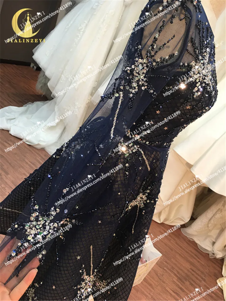 JINLINZEYI Sexy Real Picture Navy Blue Long Sleeves Beads Sequins Knee Length party Dresses Formal Prom Dresses
JINLINZEYI Sexy Real Picture Navy Blue Long Sleeves Beads Sequins Knee Length party Dresses Formal Prom Dresses