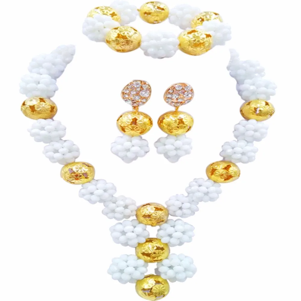 fashionable white african necklace crystal ball bead african jewelry set 1SJQ-01
fashionable white african necklace crystal ball bead african jewelry set 1SJQ-01