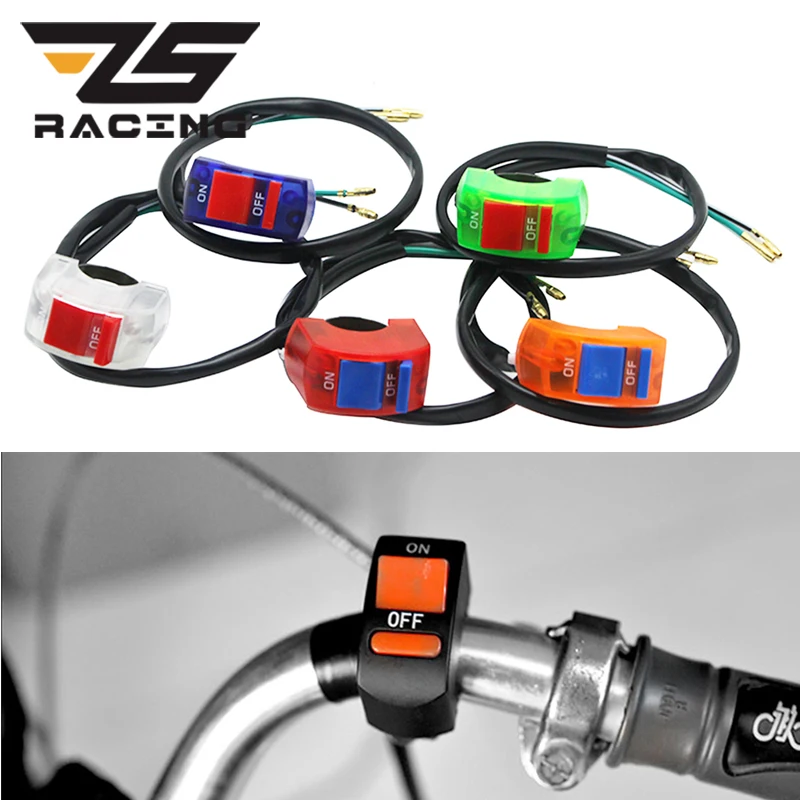 ZS Racing 6 Color ON/OFF Button Connector Push Button Switch Motorcycle Motorbike Handlebar LED Head Lamp Fog Light Switches
ZS Racing 6 Color ON/OFF Button Connector Push Button Switch Motorcycle Motorbike Handlebar LED Head Lamp Fog Light Switches