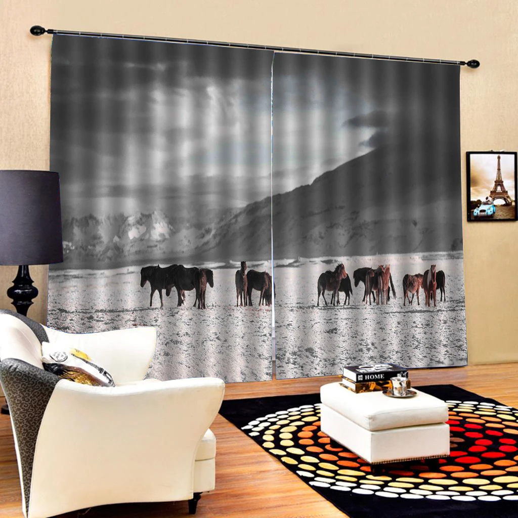 Horse curtains window curtains for living room bedroom grey curtain Drapes Cortinas
Horse curtains window curtains for living room bedroom grey curtain Drapes Cortinas