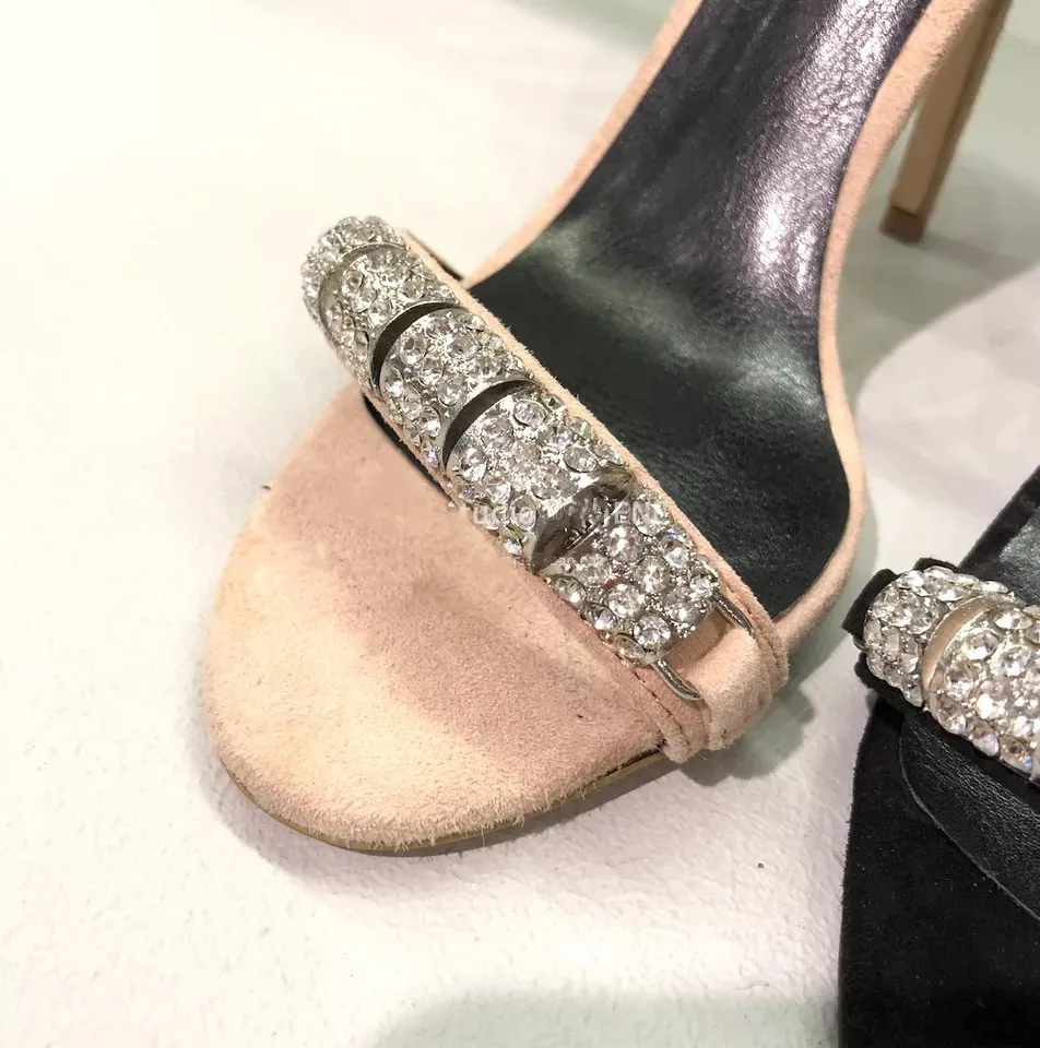 Olomm Women Sandals Sexy Crystal Stiletto High Heels Sandals Open Toe Elegant Black Pink Party Shoes Women US Plus Size 4-10.5
Olomm Women Sandals Sexy Crystal Stiletto High Heels Sandals Open Toe Elegant Black Pink Party Shoes Women US Plus Size 4-10.5