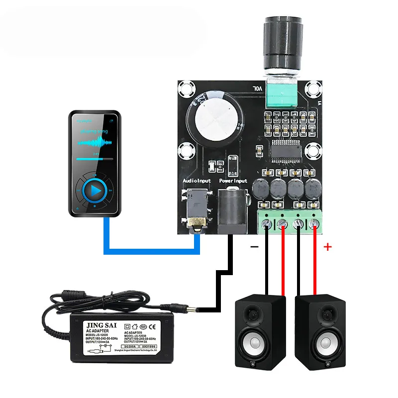 SOTAMIA Audio Amplifier Board 15W+15W 2.0 Stereo Digital HD Power Home Amp For Desktop Speaker Diy | Электроника