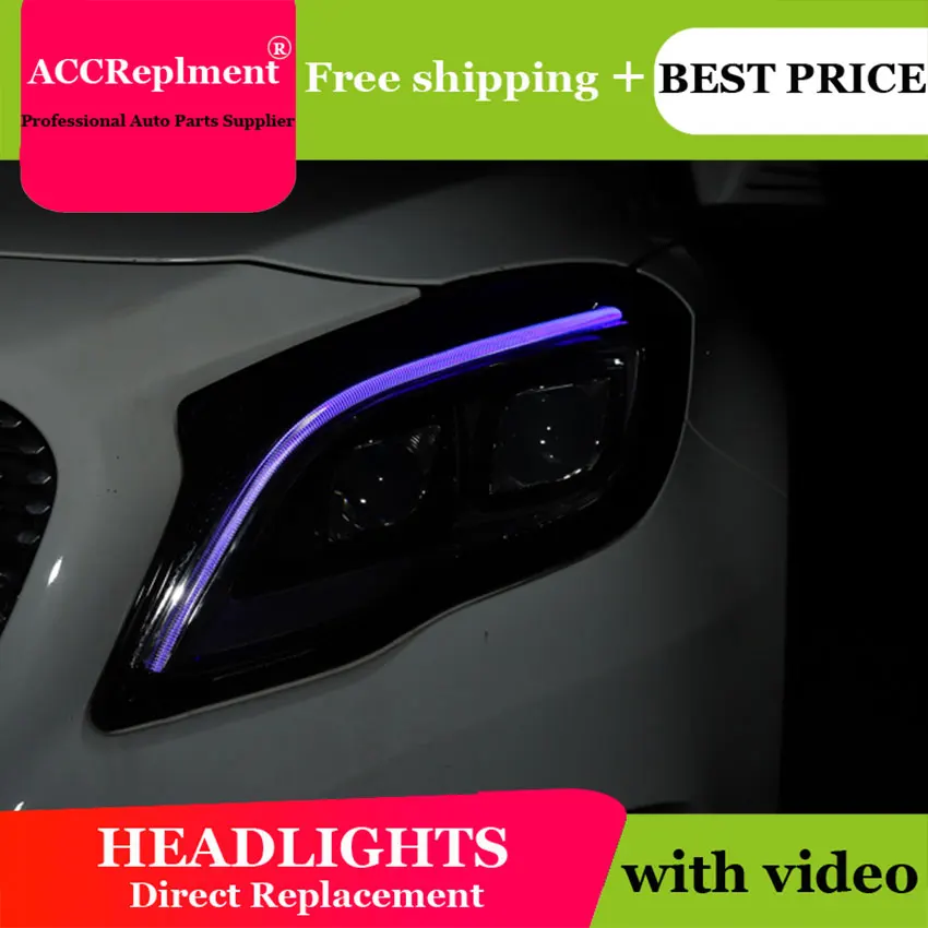 Car Styling for Benz GLA Headlights 2015-2018 LED Headlight Lens Double Beam H7 HID Xenon bi xenon lens daytime running light
Car Styling for Benz GLA Headlights 2015-2018 LED Headlight Lens Double Beam H7 HID Xenon bi xenon lens daytime running light