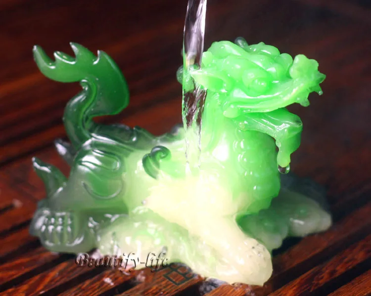 Allochroic талисман зеленый Кайлин Китайский единорог фэншуй лучшие подарки