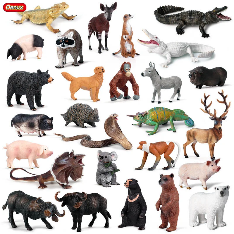 Oenux Forest Wild Animals Elk Bear Crocodile Snake Action Figure Figurines Farm Pig Dog Model PVC Collection Toys For Kids Gift
Oenux Forest Wild Animals Elk Bear Crocodile Snake Action Figure Figurines Farm Pig Dog Model PVC Collection Toys For Kids Gift