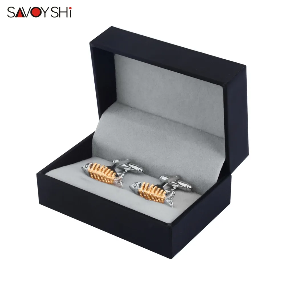 SAVOYSHI Novelty Fish skeleton Cufflinks for Mens Shirt Fine Gift High Quality Copper Cuff links men Accessories for Clothes
SAVOYSHI Novelty Fish skeleton Cufflinks for Mens Shirt Fine Gift High Quality Copper Cuff links men Accessories for Clothes