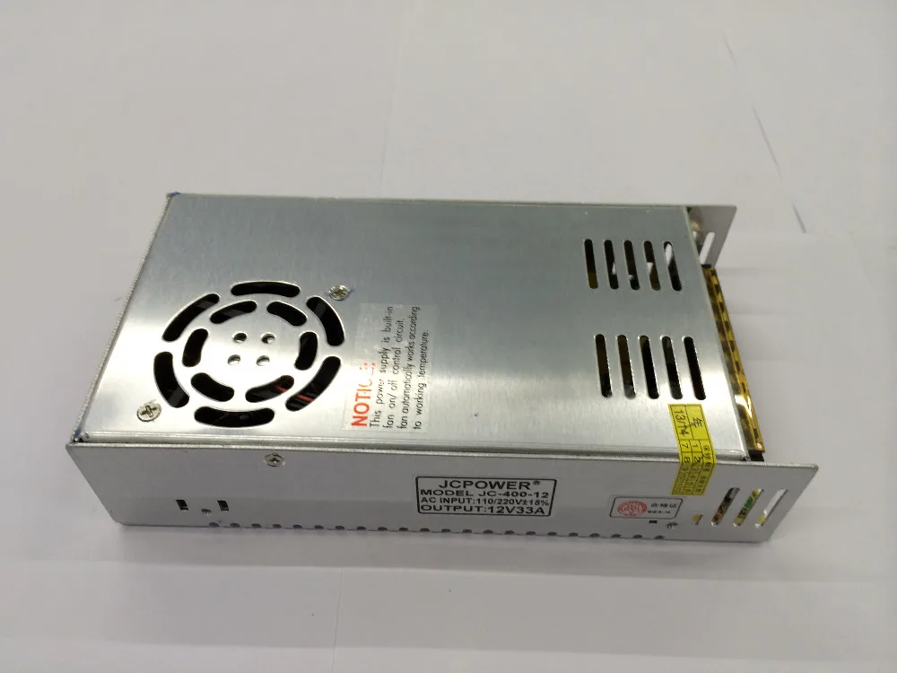 

100% brand new DC 12V 33A 400W with fan switching power supply for ws2811 5050 3014 2835 5630 6803 3528 led strip AC 110-240V