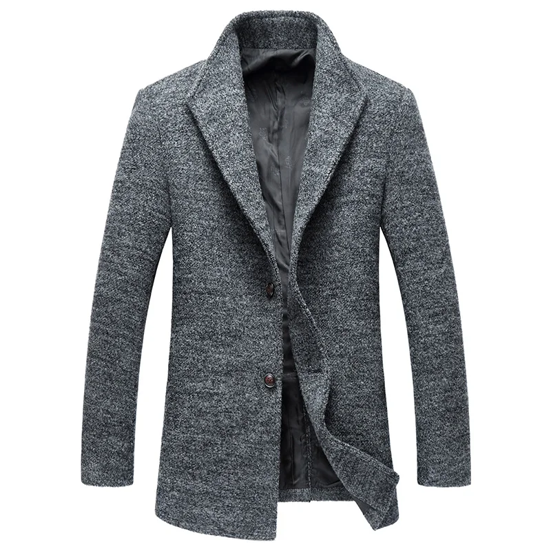 2017 winter High quality Men's woolen trench coat jacket Men's casual woolen coats jackets wool men Overcoat size M-3XL
2017 winter High quality Men's woolen trench coat jacket Men's casual woolen coats jackets wool men Overcoat size M-3XL