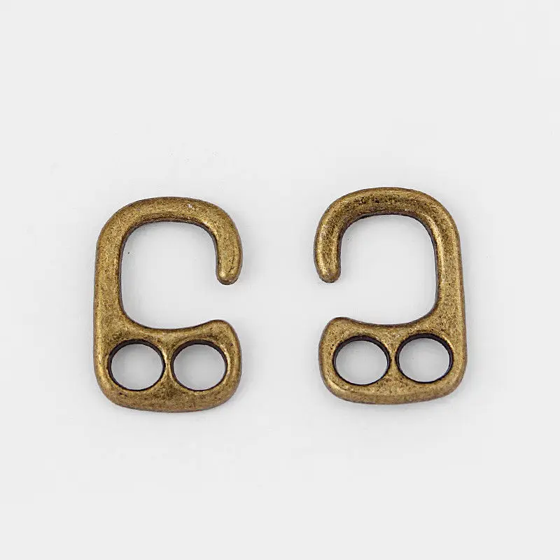 10pcs Antique Bronze 5.5mm Double Holes Hook Clasp Bracelet Findings For Round Leather
10pcs Antique Bronze 5.5mm Double Holes Hook Clasp Bracelet Findings For Round Leather