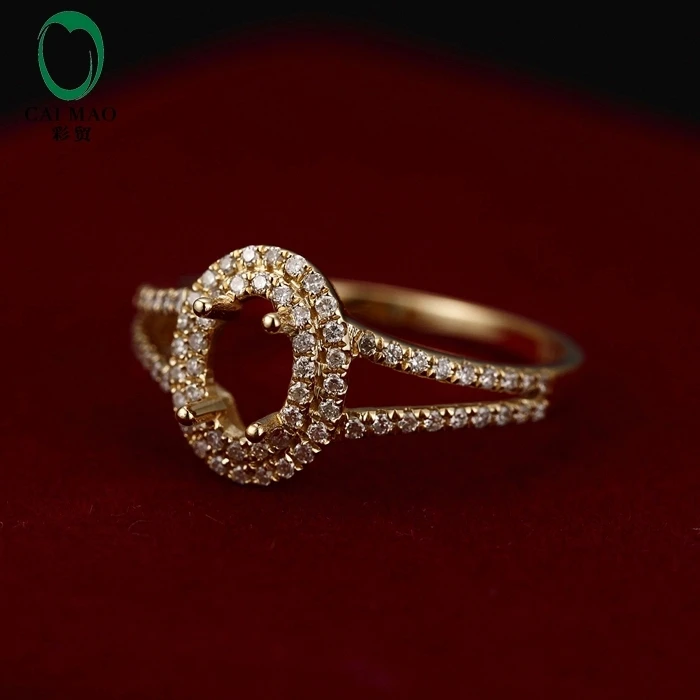 CaiMao Oval cut Semi Mount Ring Settings & 0.35ct Diamond 18k Yellow Gold Gemstone Engagement Ring Fine Jewelry
CaiMao Oval cut Semi Mount Ring Settings & 0.35ct Diamond 18k Yellow Gold Gemstone Engagement Ring Fine Jewelry