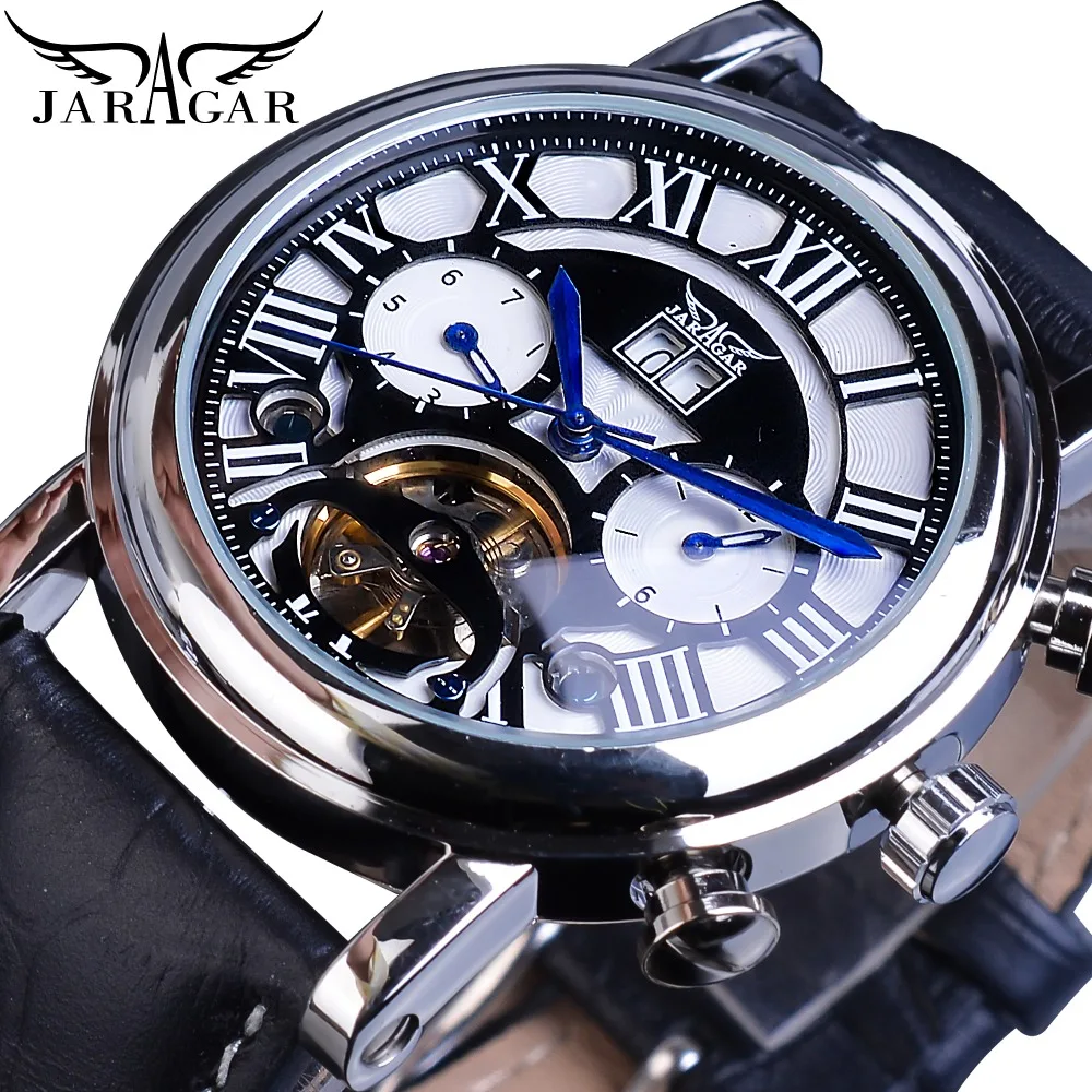 Jaragar Tourbillion Design 2019 Roman Luxury Black Genuine Leather Belt Men Fashion Automatic Wrist Watch Top Brand Luxury Clock
Jaragar Tourbillion Design 2019 Roman Luxury Black Genuine Leather Belt Men Fashion Automatic Wrist Watch Top Brand Luxury Clock