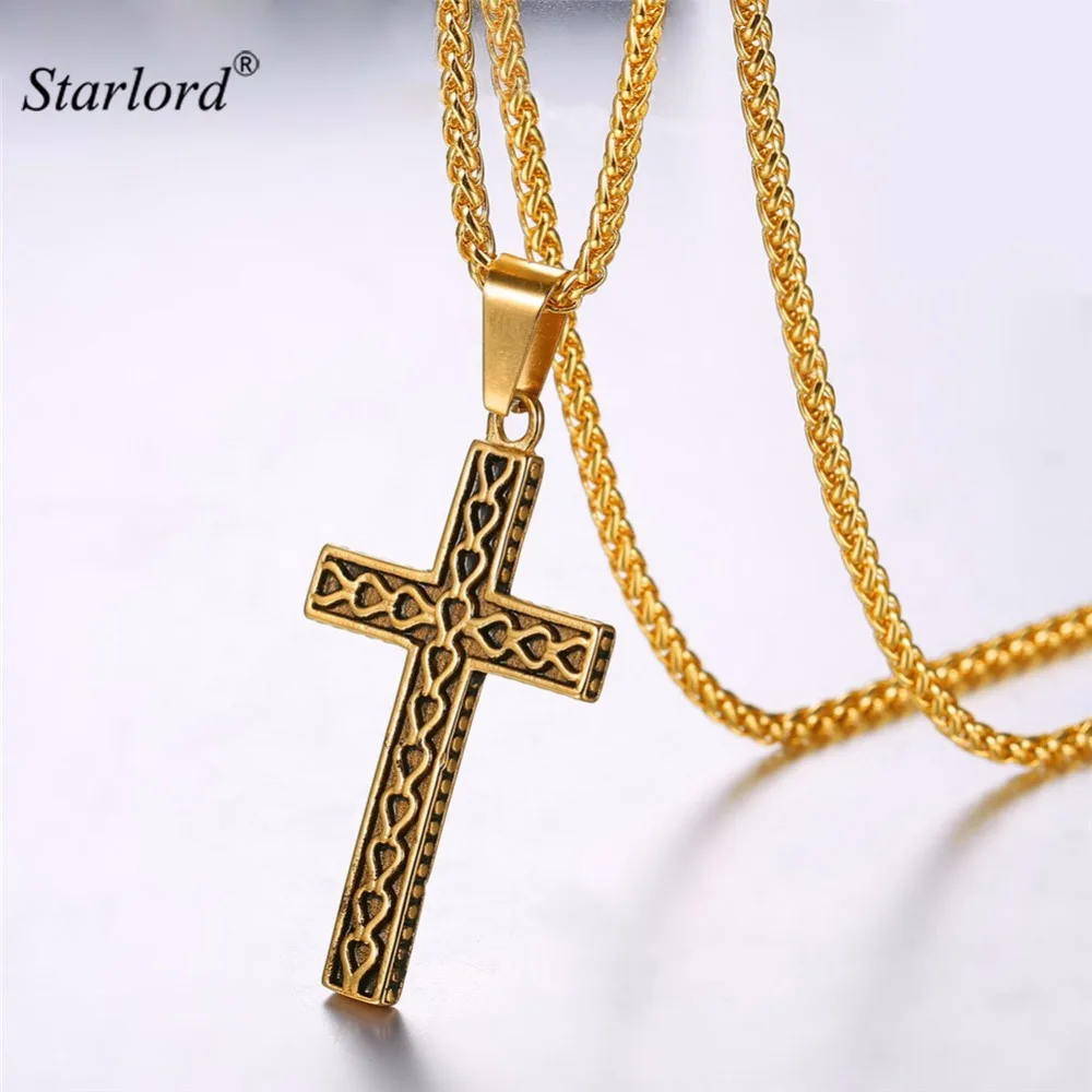 Simple Cross Necklace Pendant Stainless Steel Gold/Black Color Christian Jewelry Retro Cross Charm Necklace For Men/Women GP2867
Simple Cross Necklace Pendant Stainless Steel Gold/Black Color Christian Jewelry Retro Cross Charm Necklace For Men/Women GP2867