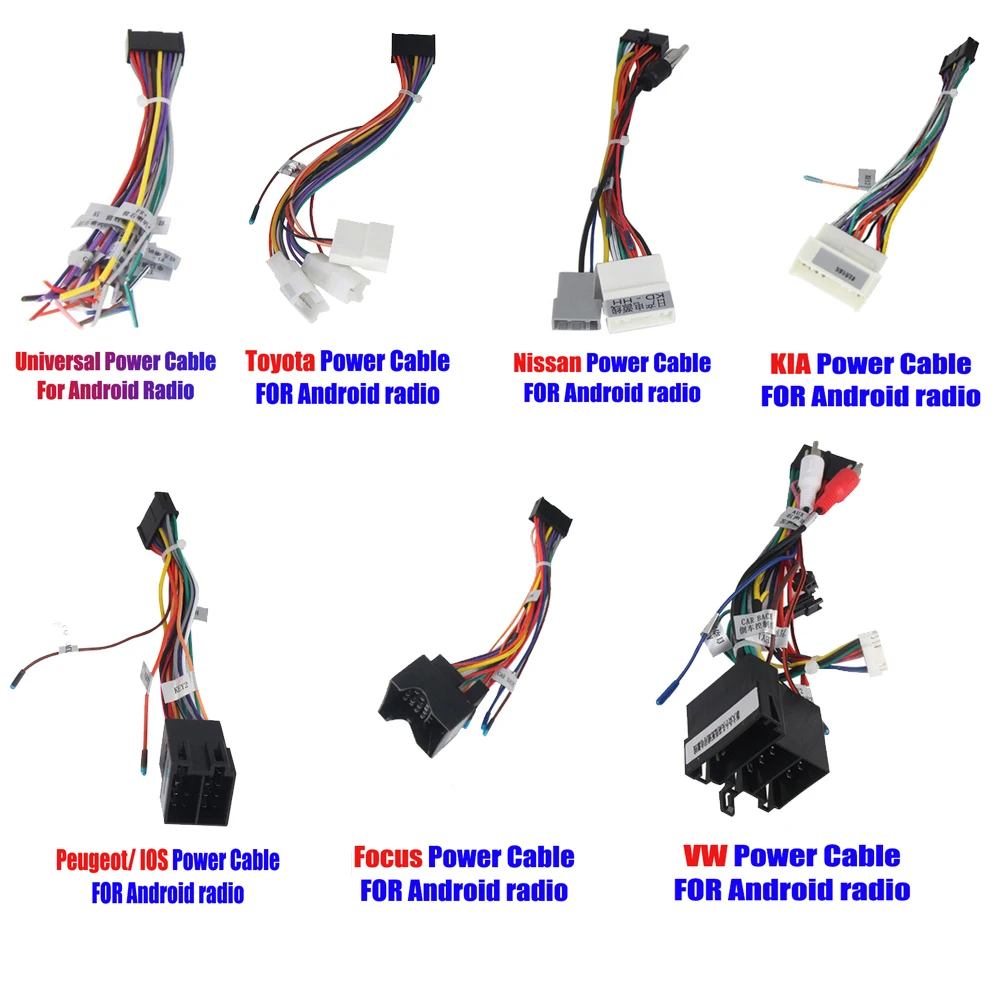 Optional accessories Special cable for your car( For Nissan/KIA/Peugeot/VW/Ford Focus/Toyota) For the Android radio
Optional accessories Special cable for your car( For Nissan/KIA/Peugeot/VW/Ford Focus/Toyota) For the Android radio