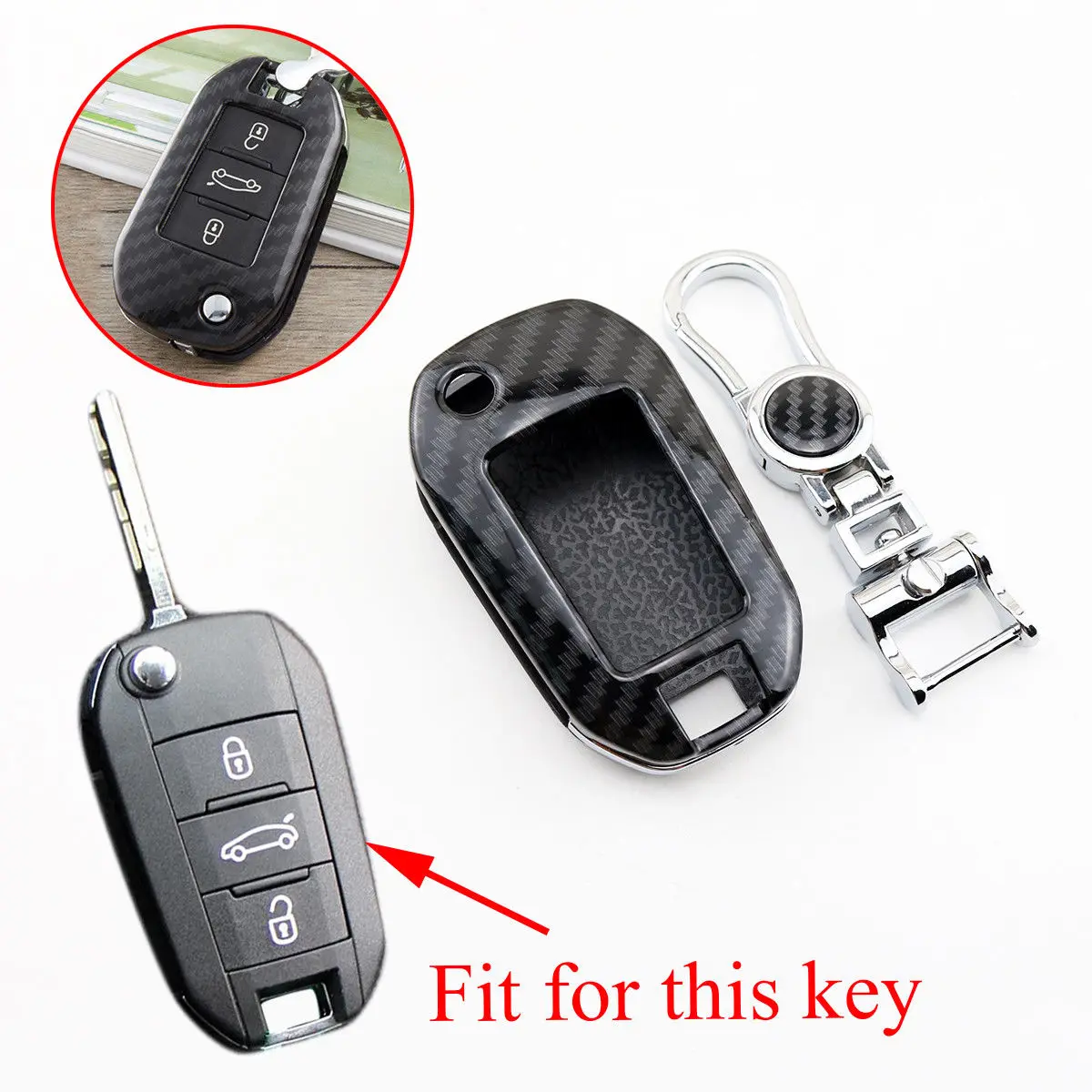 Carbon Fiber Texture Fold Key Cover Case Fob Holder Bag Fit For Peugeot Citroen C4 C3-XR C-Elysee Accessories Trim
Carbon Fiber Texture Fold Key Cover Case Fob Holder Bag Fit For Peugeot Citroen C4 C3-XR C-Elysee Accessories Trim