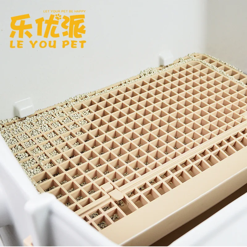 Super Easy Cleaning Design Modern Luxury Half-Sealed Cat Toilet Elevated Cats Litter Pan Large Space Plastic Cat Litter Trays
Super Easy Cleaning Design Modern Luxury Half-Sealed Cat Toilet Elevated Cats Litter Pan Large Space Plastic Cat Litter Trays