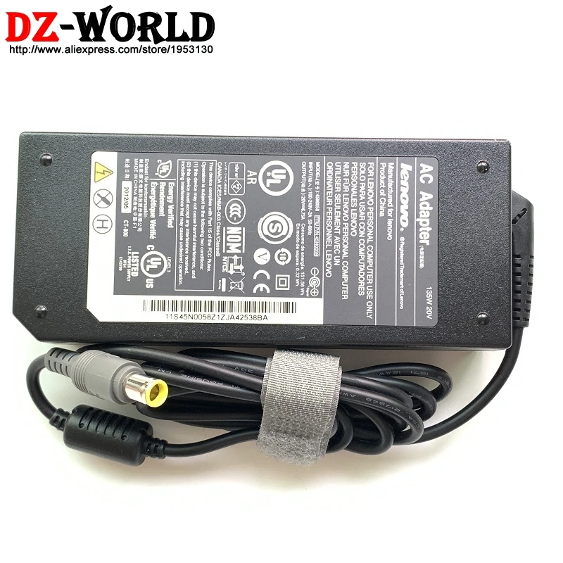 20V 6.75A 135W Original AC Adapter Charger Laptop Power Supply for Lenovo ThinkPad T520 T520i T530 W520 W530 2P 45N0058 45N0055
20V 6.75A 135W Original AC Adapter Charger Laptop Power Supply for Lenovo ThinkPad T520 T520i T530 W520 W530 2P 45N0058 45N0055