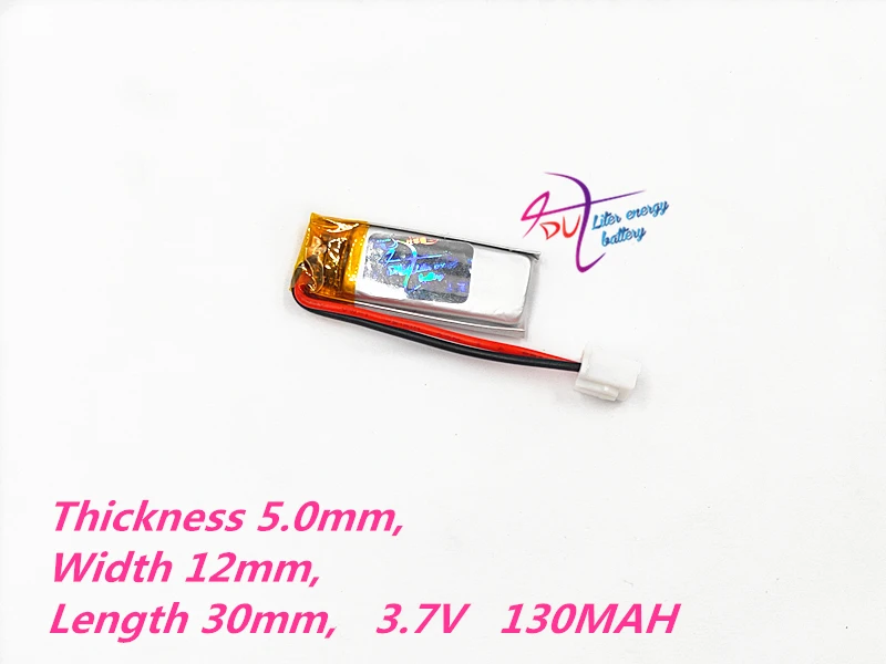 JST 1.25mm 2 pin 10PCS 501230 3.7V 130mAh battery Lithium Polymer LiPo Rechargeable For Handheld GPS Navigator Mp3 GPS bluetooth
JST 1.25mm 2 pin 10PCS 501230 3.7V 130mAh battery Lithium Polymer LiPo Rechargeable For Handheld GPS Navigator Mp3 GPS bluetooth