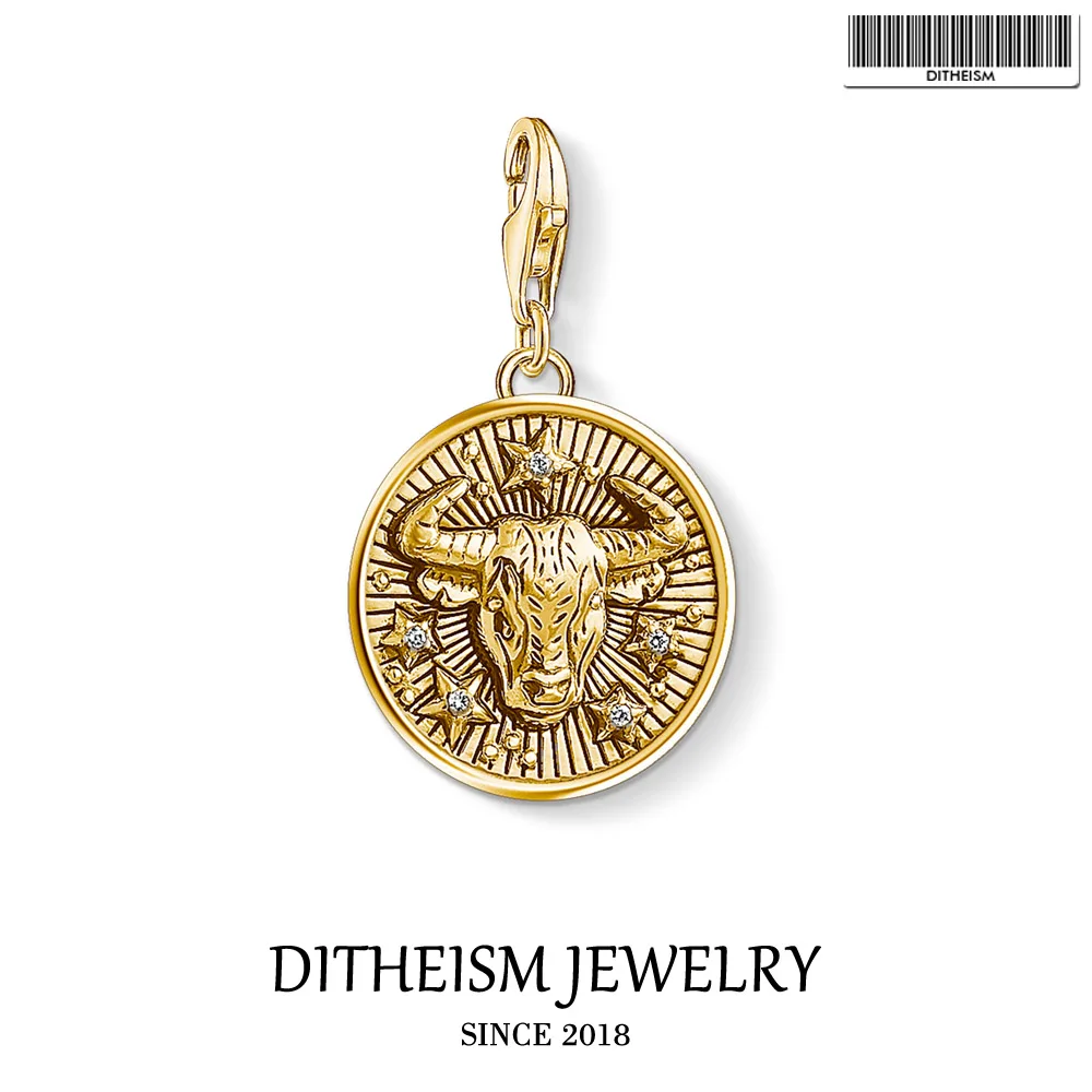 Zodiac Sign Taurus Golden Charms,2019 Fashion Jewelry 925 Sterling Silver Classic Gift For Women Men Fit Bracelet Necklace
Zodiac Sign Taurus Golden Charms,2019 Fashion Jewelry 925 Sterling Silver Classic Gift For Women Men Fit Bracelet Necklace